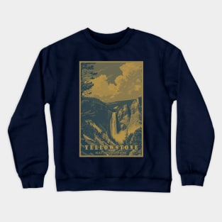 Doutone Yellowstone National Park Travel Poster Crewneck Sweatshirt